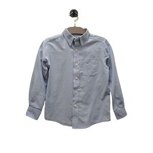 George Long Sleeve Blue Button Down Dress Shirt Boys Sz 6-7